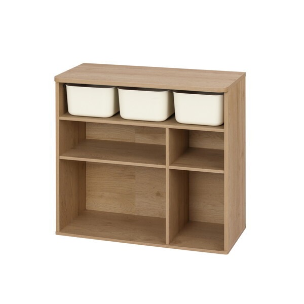 RUSR-74S ナチュラル/ライトベージュ ラウンドシェルフ スタンダードタイプ メーカー直送