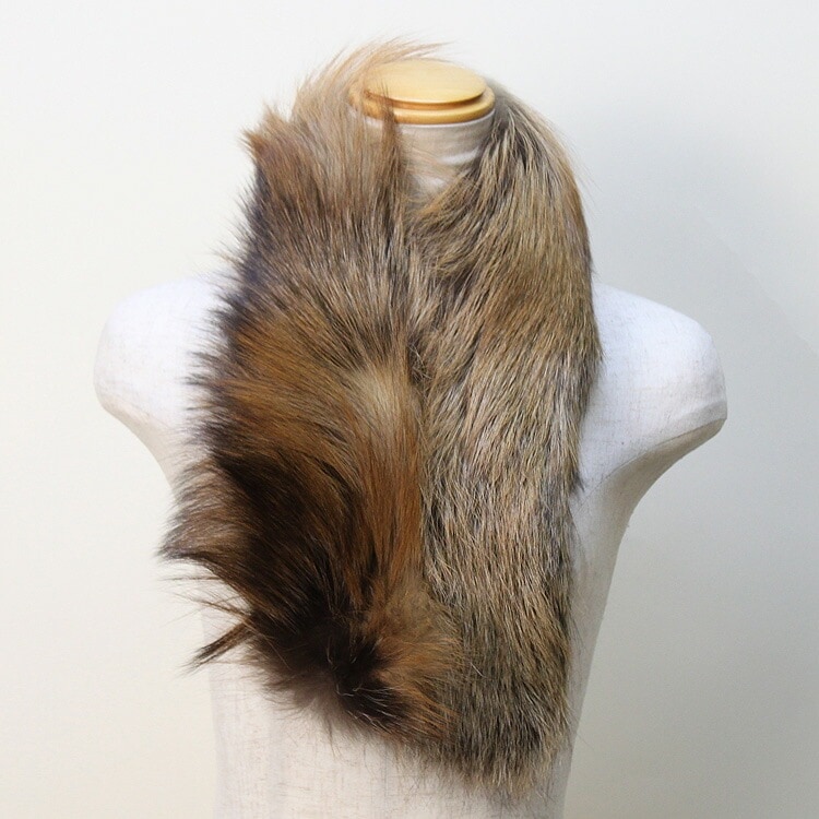日本製 ゴールドクロスフォックス ファー ストール ナチュラルカラー レディース ギフト プレゼント