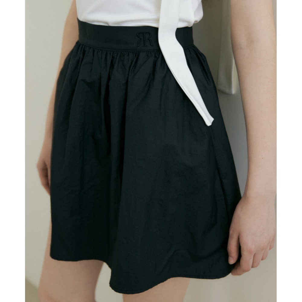 REORG FRA ナイロンバルーンミニスカートブラック