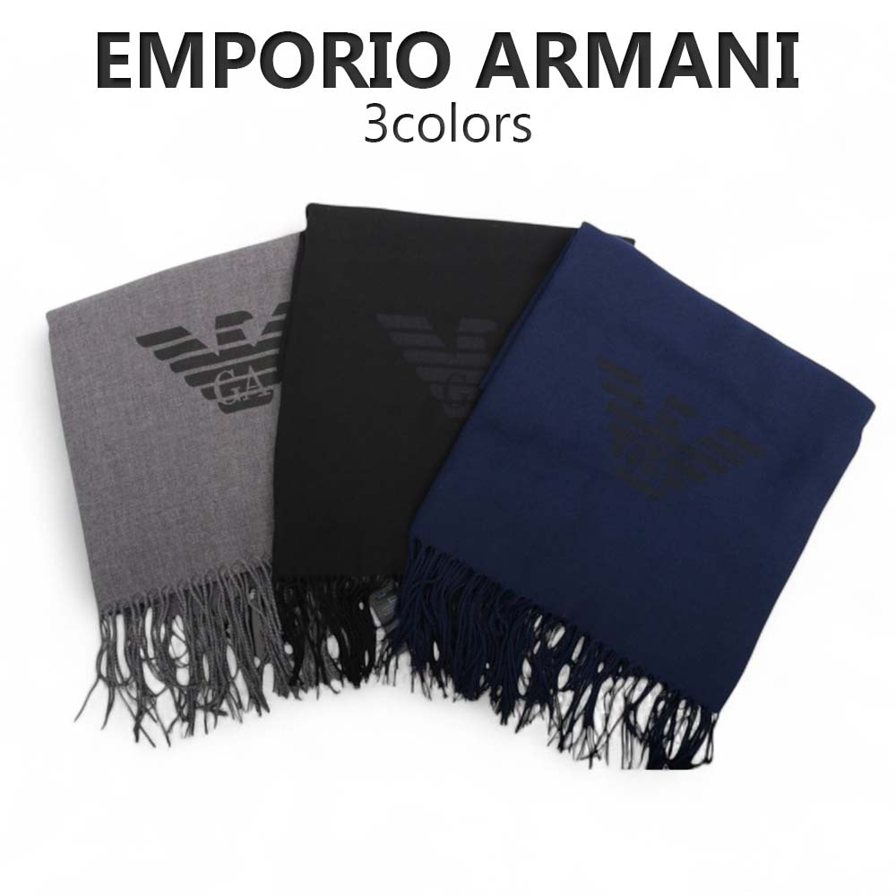 マフラー メンズ EA 625214 CC318 00020 625214 CC318 00035 625214 CC318 04443 ブラック