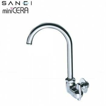 三栄水栓 SANEI　ミニセラ横形ツル首自在水栓JA265-13