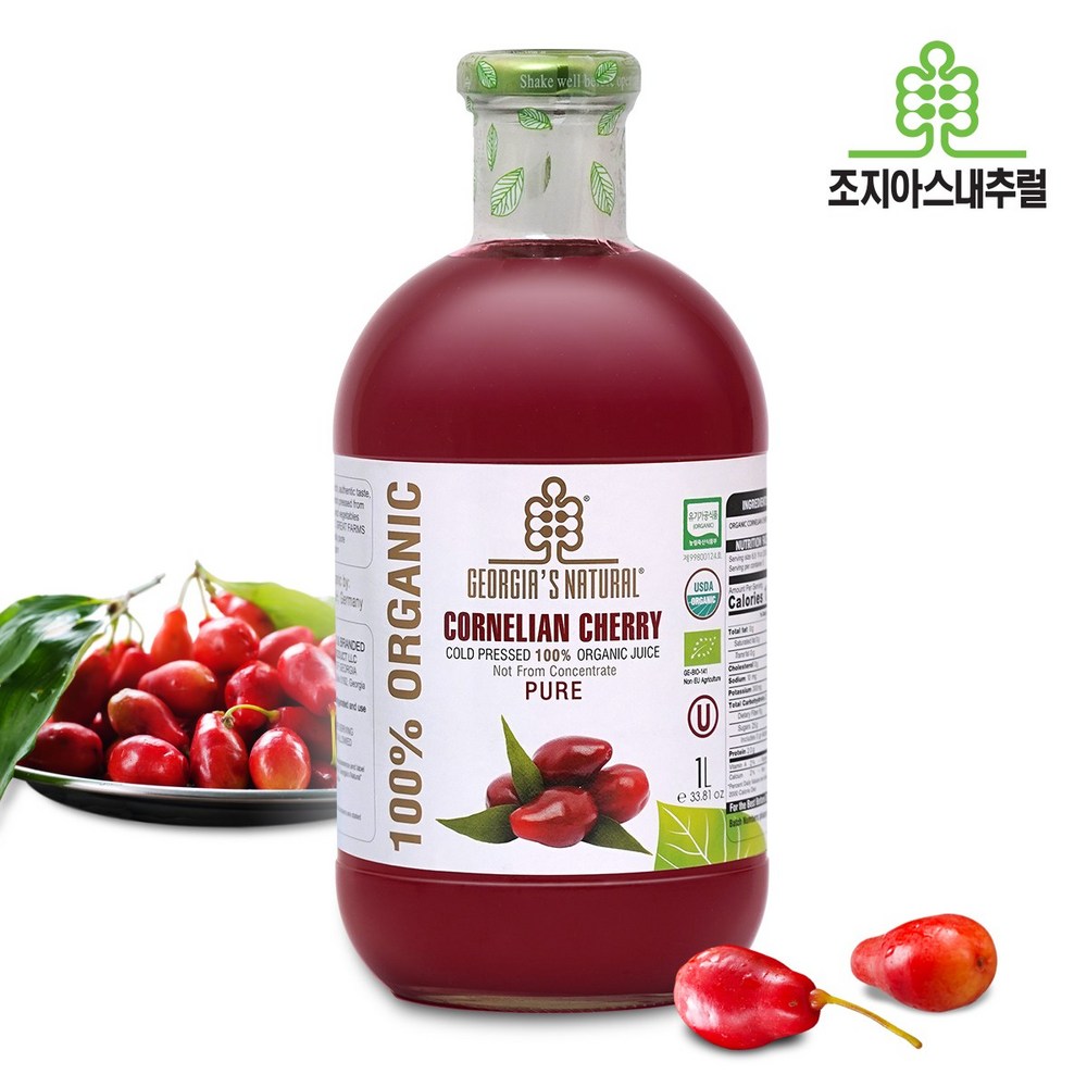 ジョージアスナチュラルオーガニックサンシュユコネリアンチェリー1 000ml1L1個