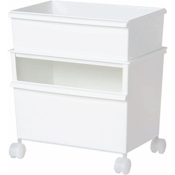 [2個セット] 吉川国工業所 ジャストイット コンテナーワイド（浅/深セット） ホワイト JTSR-02[ふた別売] 5,568円