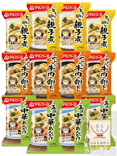 アマノフーズ フリーズドライ 丼 の具 3種12食 詰め合わせ 国産乾燥野菜 セット 即席 ご飯 のお供