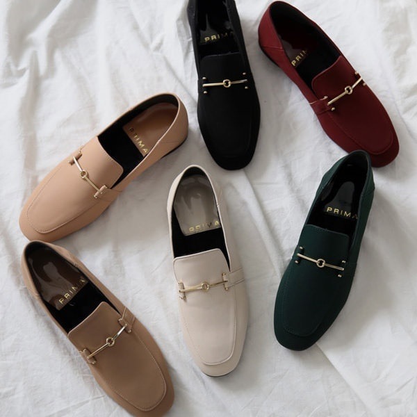 ローファー レディースシューズ おじ靴 革靴 モチーフ ブラック オックスフォード ぺたんこ 黒 ワインレッド ベージュ グリーン 7,364円