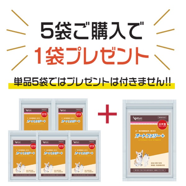 犬 サプリ 5袋＋1袋付 オートファジー 栄養素 ペット 関節 皮膚 免疫 腎臓 脳 心血管 高齢 シニア 非変性２型コラーゲン プロテオグリカン 緑イ貝 鶏肉抽出物 コンドロイチン グルコサミン 冬