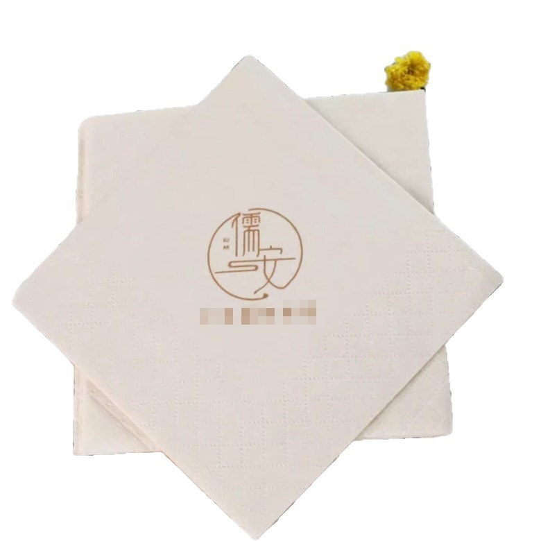 5000枚のティッシュカスタム印刷可能ロゴ入りナプキン商用卸売カフェ飲食用トイレットペーパー専用角形紙ティッシュ230*230 mm