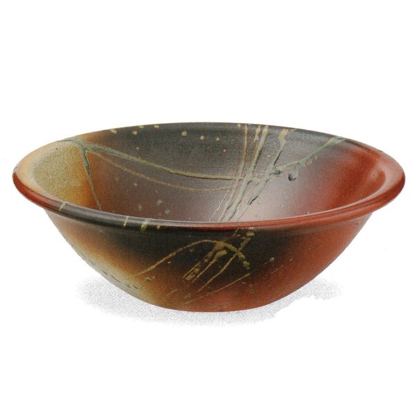 火色灰釉流し手洗鉢