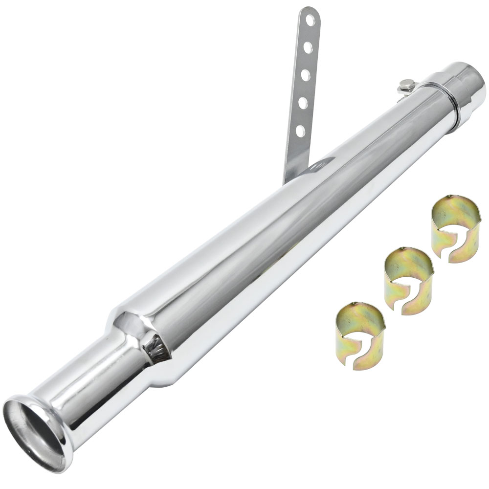 SR400 SR500 TW200 ドラッグスター 汎用 トランペットマフラー トランペット マフラー スリップオン マフラー 540mm バイク カスタム