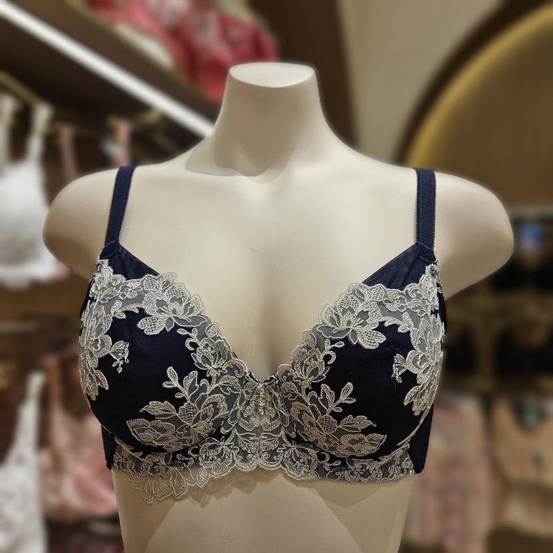 繊細なフローラル刺繍 高級感のあるボリュームブラ [WBRC261C,D]