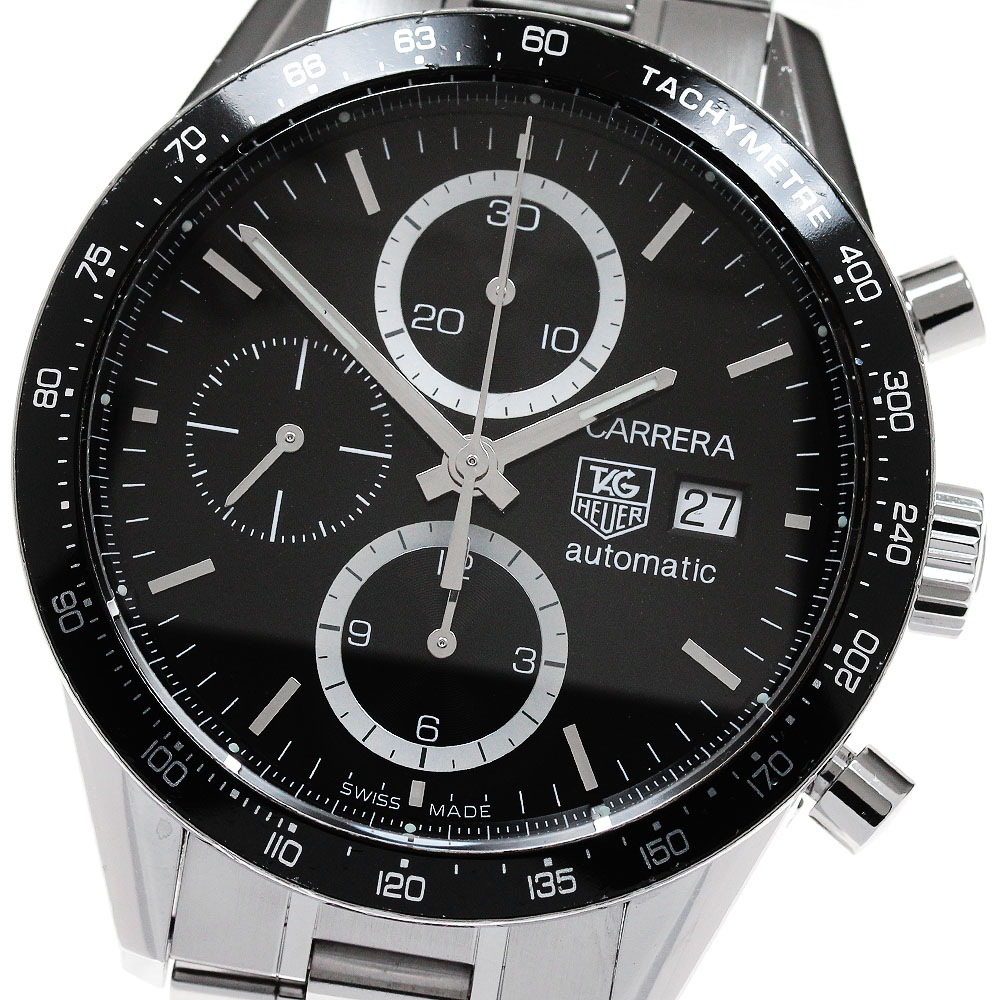タグホイヤー TAG HEUER CV2010-3 カレラ デイト クロノグラフ 自動巻き メンズ _848063【中古】