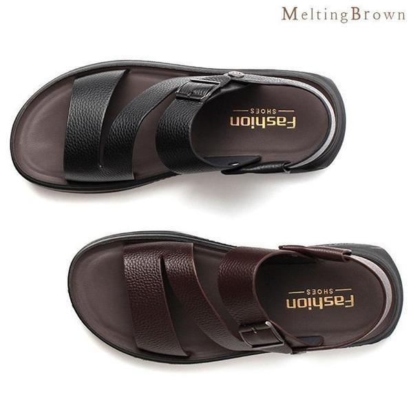 メンズ本革サンダル 男性夏サンダル AX23