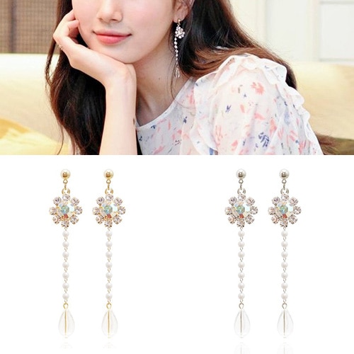 SUZY st. フラワードロップピアス (2color)