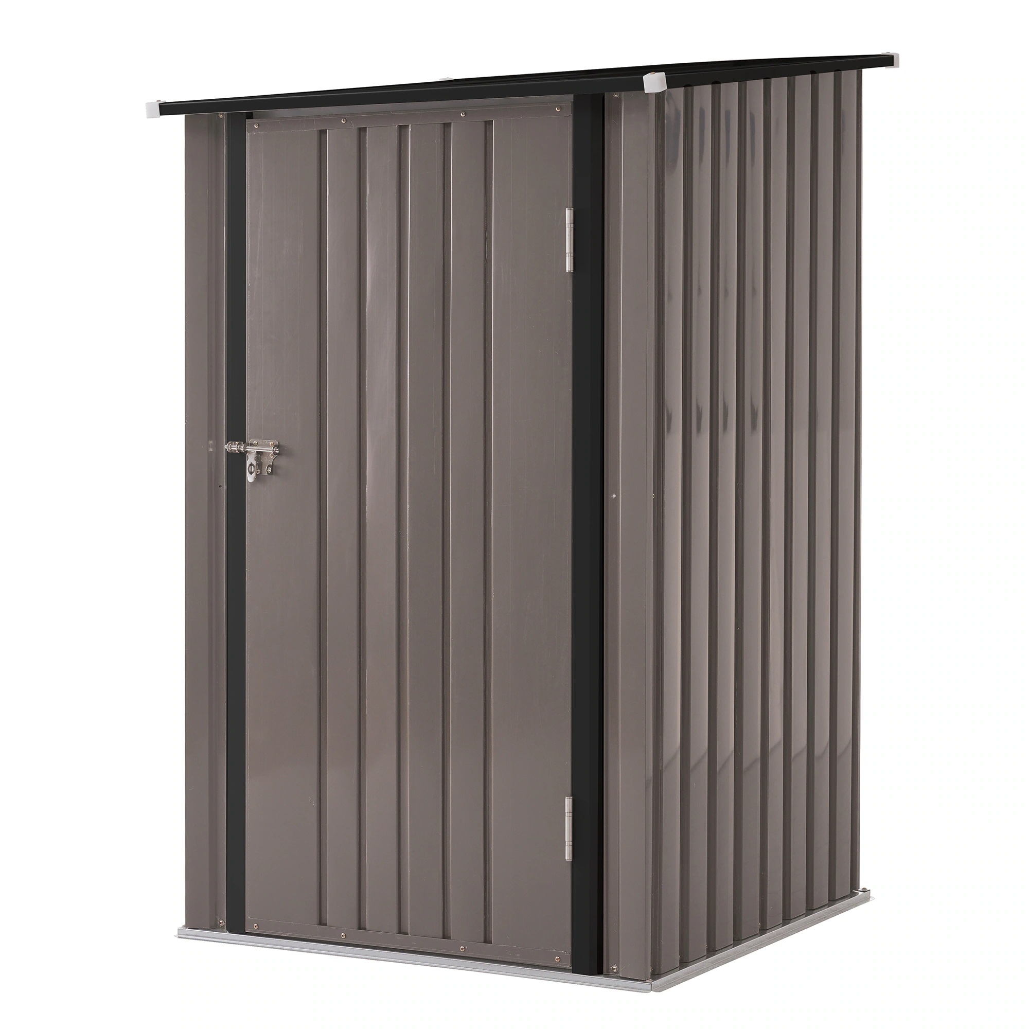 1813物置 屋外 スチール 倉庫 戸外収納庫 幅99*奥行き105*高160 物置き おしゃれ 大型 収納庫 屋外物置 防さび ベランダ 防水 ドア 引戸 スチール物置 屋外収納 ロック付き ガーデ