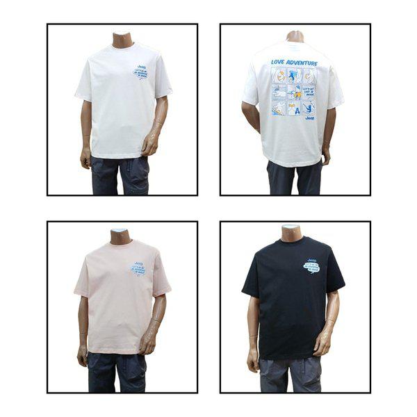 （共有）漫画クマのグラフィックラウンド半袖TシャツJR2TSU211_BP_BP