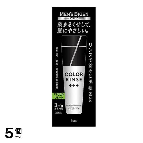 メンズビゲン カラーリンス トリプルプラス(+++) ナチュラルブラック 120g 5個セット