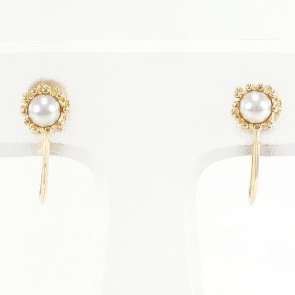K18 18金 YG イエローゴールド イヤリング パール 総重量約1.1g ジュエリー 中古