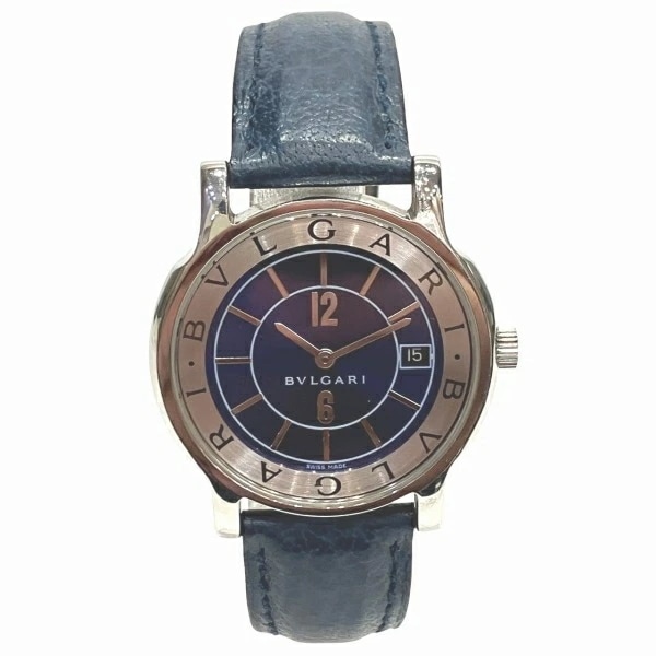 ブルガリ ソロテンポ ST35S デイト クォーツ 時計 腕時計 メンズ【中古】