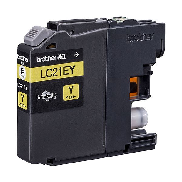 (まとめ) ブラザー インクカートリッジ イエロー大容量 LC21EY 1個 (×10セット)トナーカートリッジ