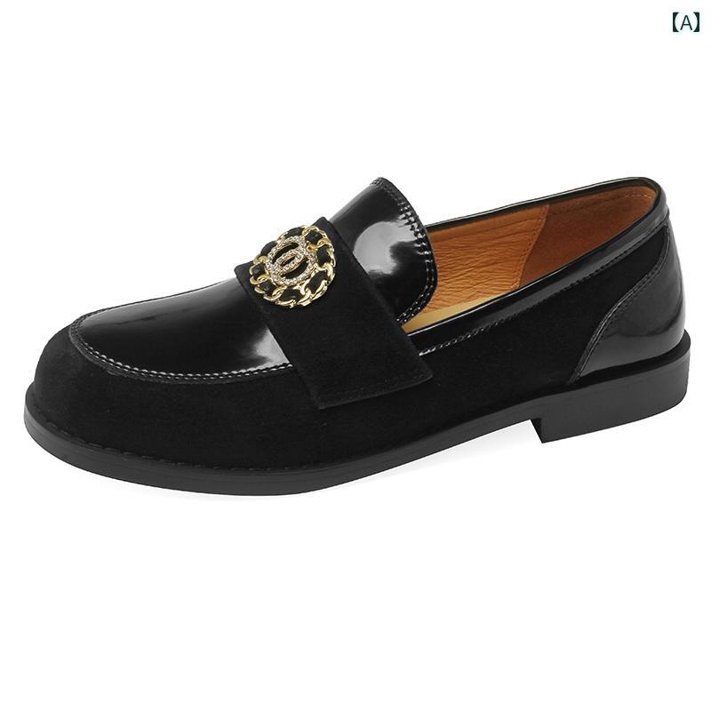 ローファー レディース 歩きやすい 通勤 通学 フレンチ フラット 女性 ファッション ラインストーン スリッポン 革靴 カジュアル ヌバック 革靴 7,620円