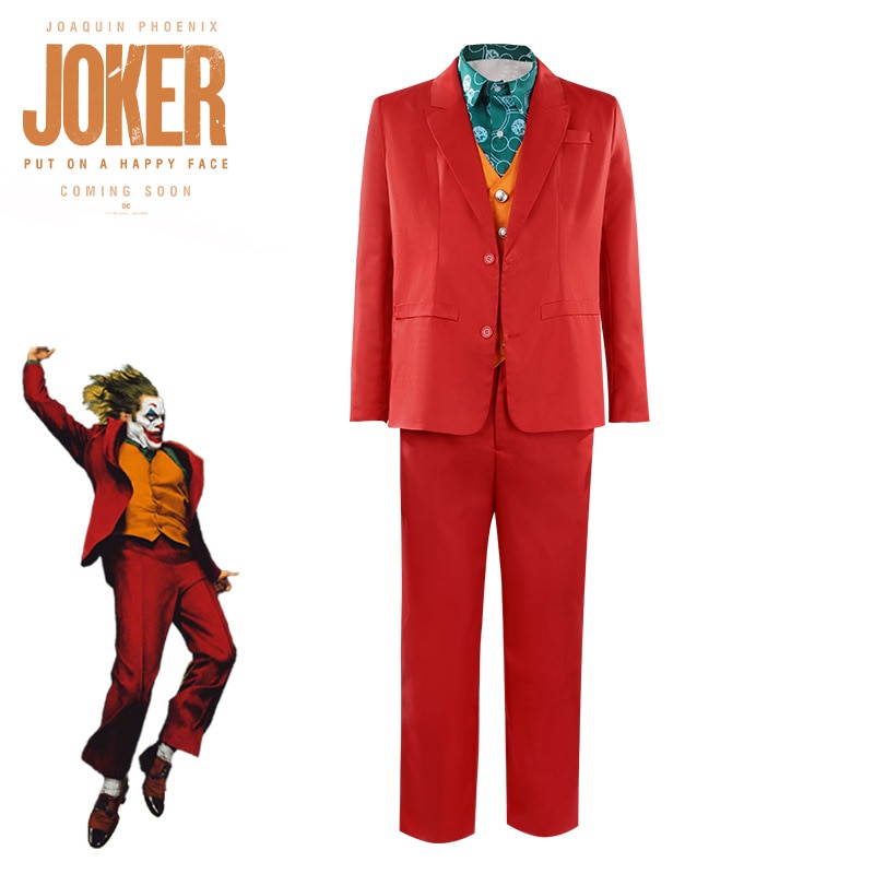 コスプレ ハロウィン ジョーカー 2 ダブル マッドネス アーサー フレック ジョーカー ハロウィン レッド スーツ コスチューム コスプレ