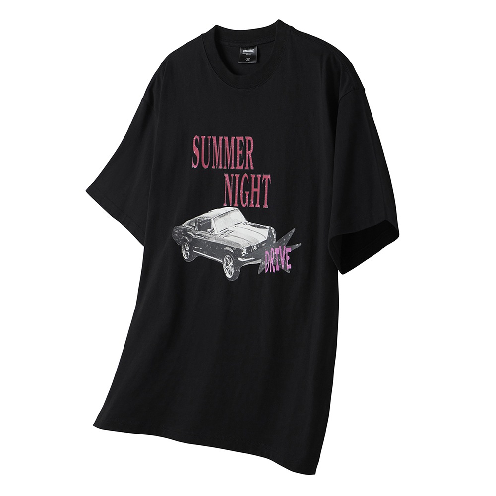 Summer Night Oversized Short-sleeved_Black