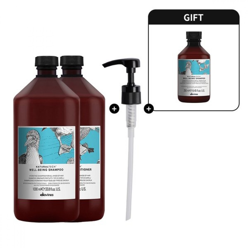 ダビネス ウェルビーイングシャンプー＆コンディショナーセット 1000ml (+シャンプー250mlプレゼント)