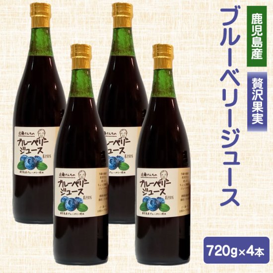 近藤さんちのブルーベリージュース（果汁飲料）720g 4本セット 鹿児島 お土産