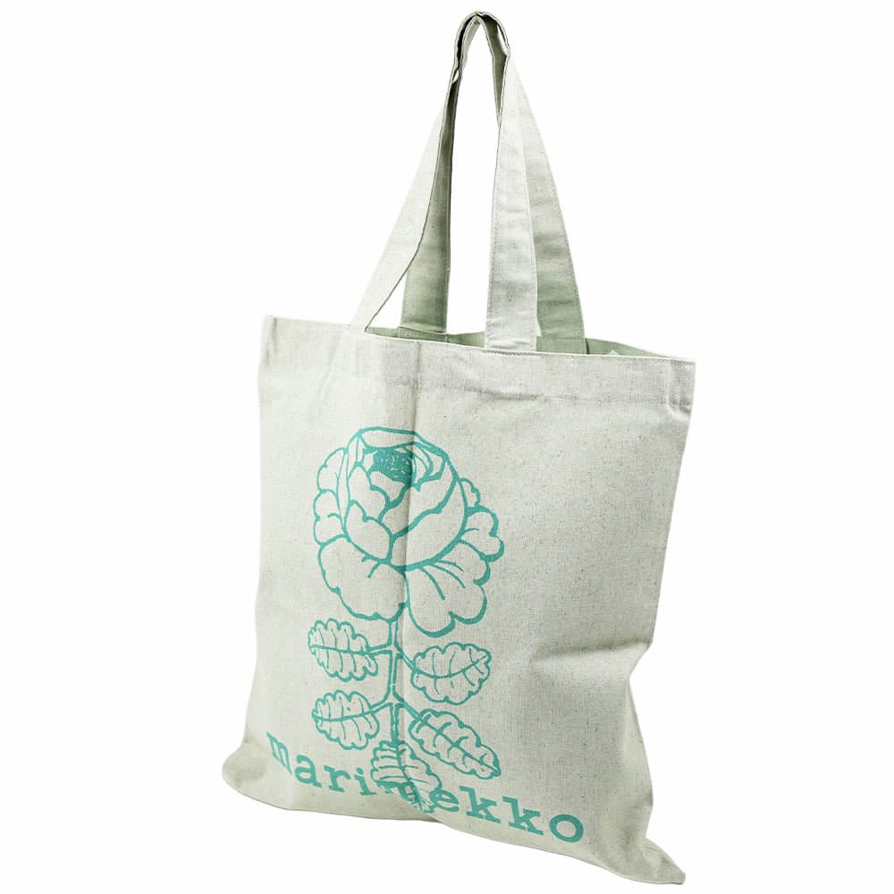 マリメッコ バッグ トートバッグ レディース グリーン marimekko Vankka Vihkiruusu Placement Kioski Bag 094179 770 Cotton/Linen