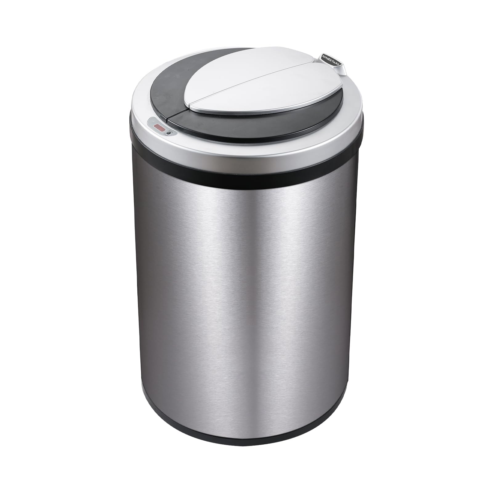 スライド開閉式センサーゴミ箱 ステンレス製 円筒形 31L 【日本正規輸入品】 DZT-31-18