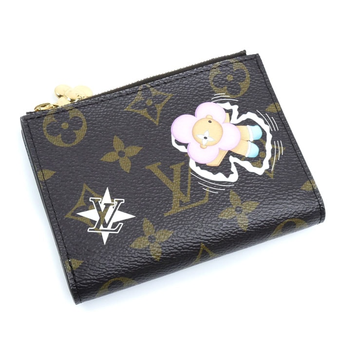LOUIS VUITTON ルイ・ヴィトン ヴィヴィエンヌ ポルトフォイユ・リサ 二つ折り財布 モノグラム ブラウン M12487 IC レディース 中古
