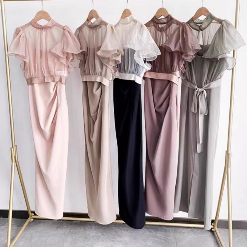 SN レディース ワンピース ロング 2点セット