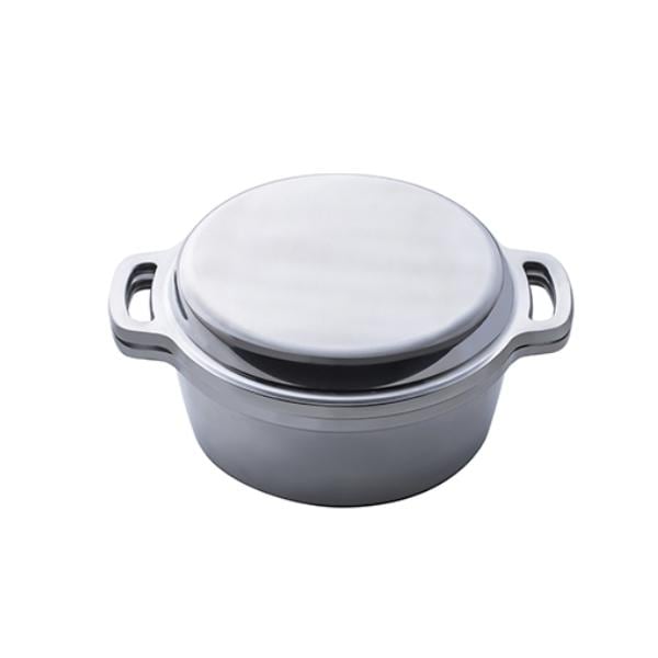 ムスイ 無水鍋 両手鍋 20cm 直火専用 1鍋8役 MUS62 シルバーカラー HAL