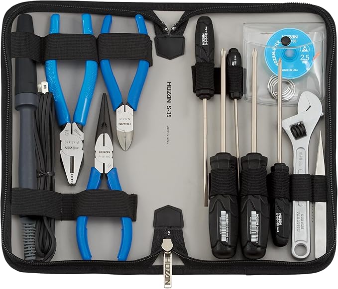 工具セット 入組13点 工場学校研究所の備品や家庭でのDIY車載工具防災用に S-35