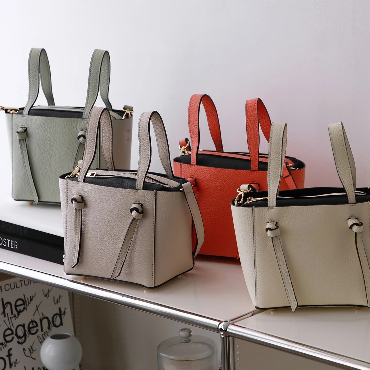 MARCO BIANCHINI マルコビアンキーニ ショルダーバッグ K00800 レディース レザー ハンドバッグ ポーチ付き 鞄 カラー4色ショルダーバッグ