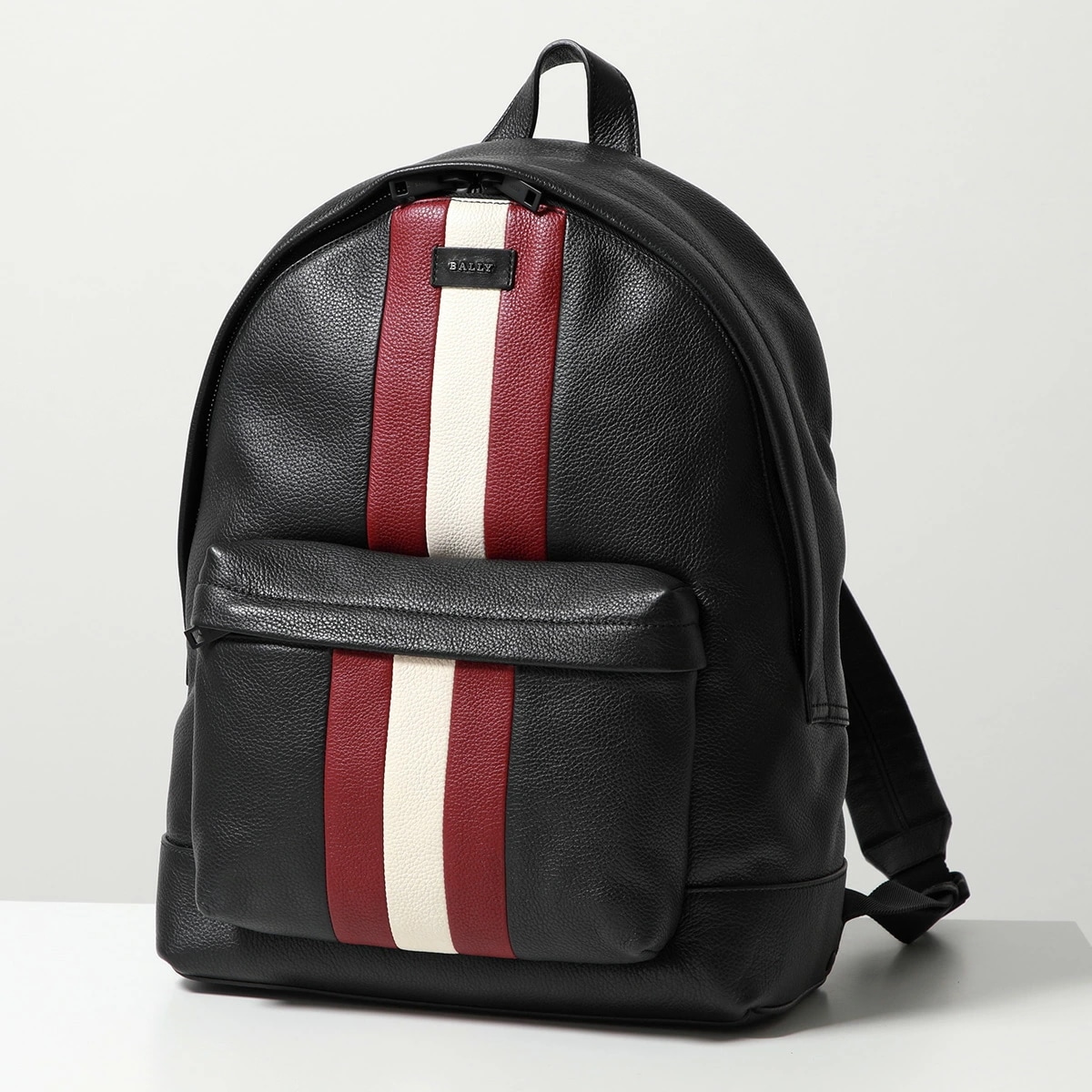 BALLY バリー バックパック HINGIS.B/10 ヒンギスB メンズ リュック バッグ ボヴィンレザー バリーストライプ ロゴ 鞄 BLACK