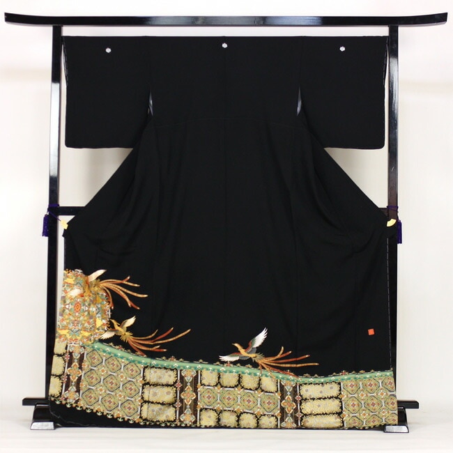 レンタル 留袖 レンタル 着物 黒留 山本寛斎作 黒留袖 19点フルコーディネートセット 結婚式 rental とめそで kimono きもの