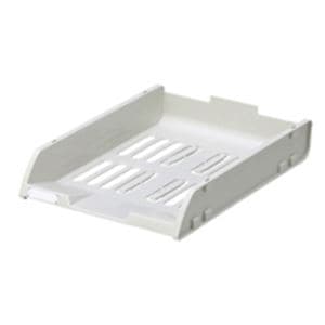 （まとめ）サンコープラスティック スタッキングトレー 92022 A4 グレー(×10セット)