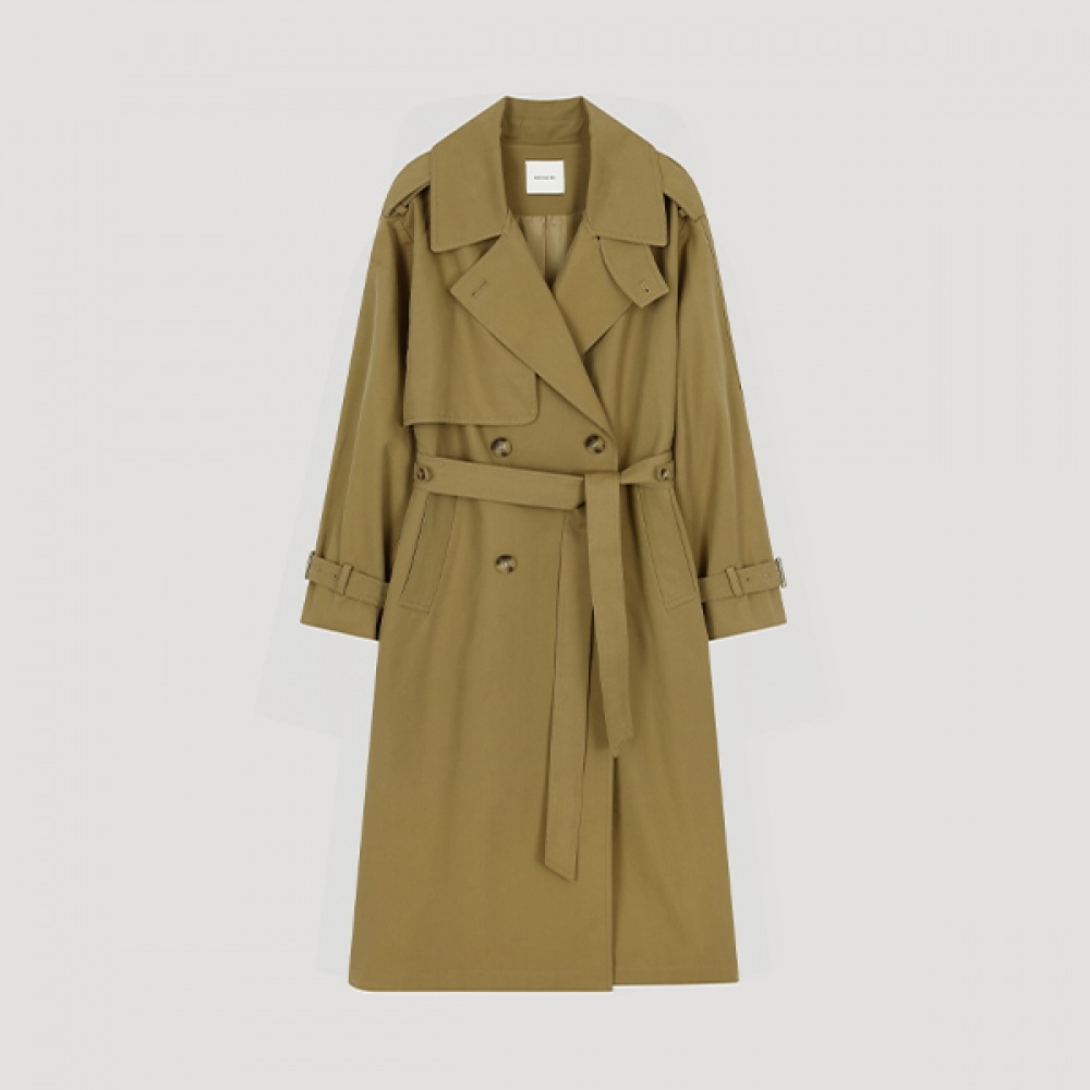(Shes Miss) ガンフラップベルト付きダブルトレンチコート_SWWBYO32030