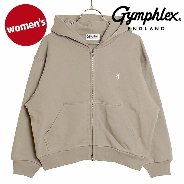 ジップフーディー [#GY-C0438 CFC] レディース スポーツファッション トップス スウェットパーカー GREIGE(OFF WHITE)