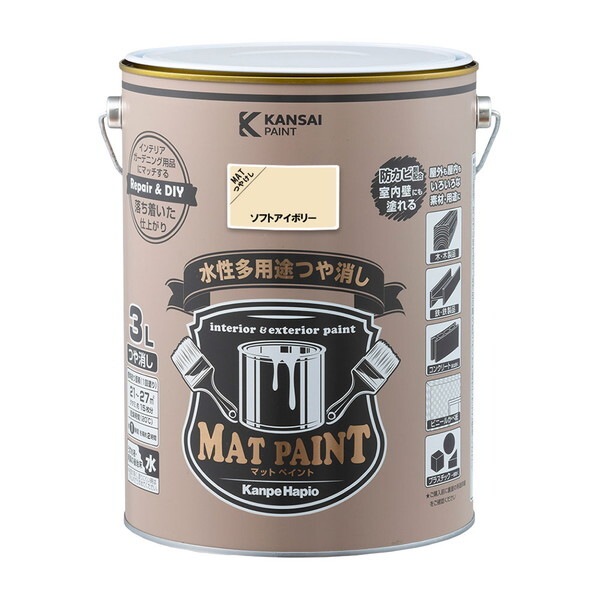 カンペハピオ マットペイント ソフトIV 3L 6,005円