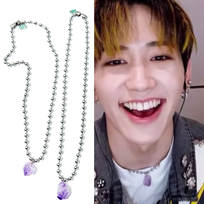 [NiRO] natural amethyst necklace