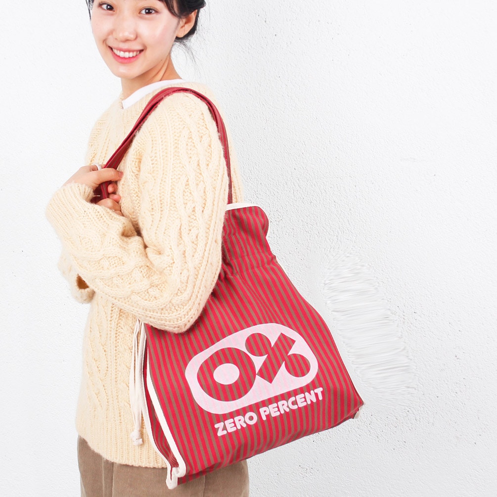 ストライプエコショルダーバッグ衣類アップサイクリバッグ