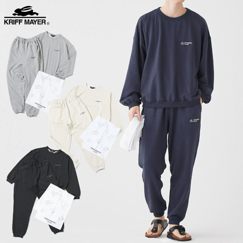 クリフメイヤー KRIFF MAYER TOTONOU CLUB サウナセットアップ MENS 手ぬぐい付き メンズ リラックスウエア