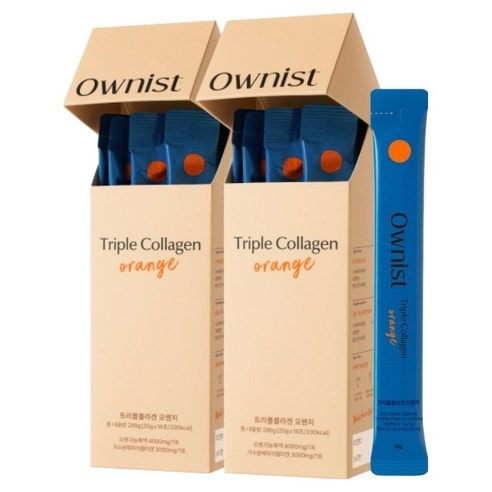 【1+1】 Ownist トリプルコラーゲン オレンジ 各14包入り
