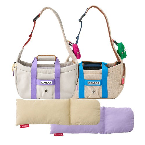 Qoo10] iCANDOR ペットキャリー set ピカブバッグ+コ