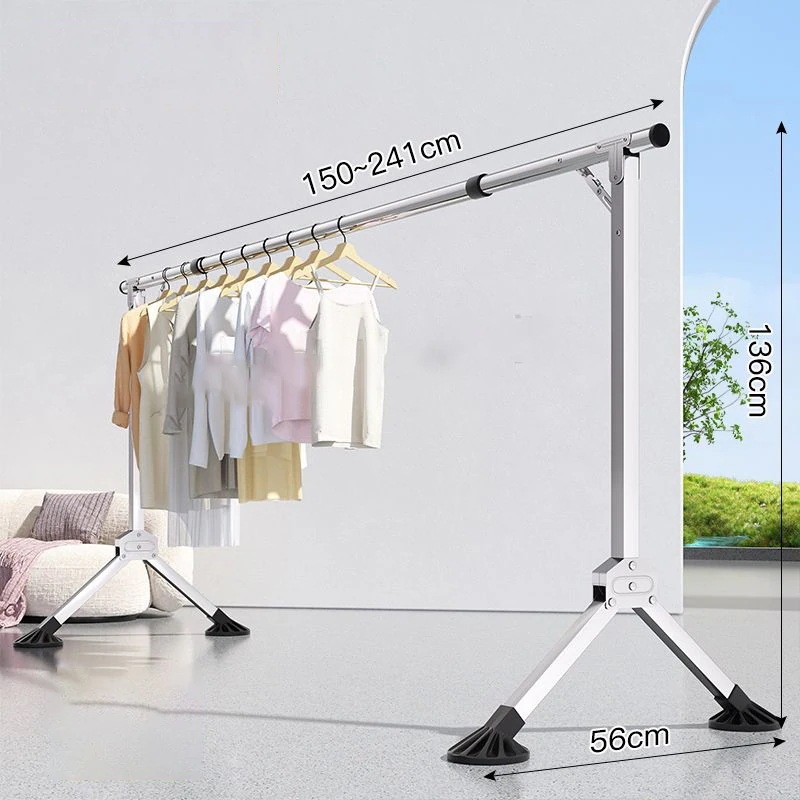 ハンガーラック　折り畳み式ハンガー　洗濯もの干しラック　ボールハンガー　屋外物干しラック　選べる６サイズ　伸縮折り畳みハンガーラック