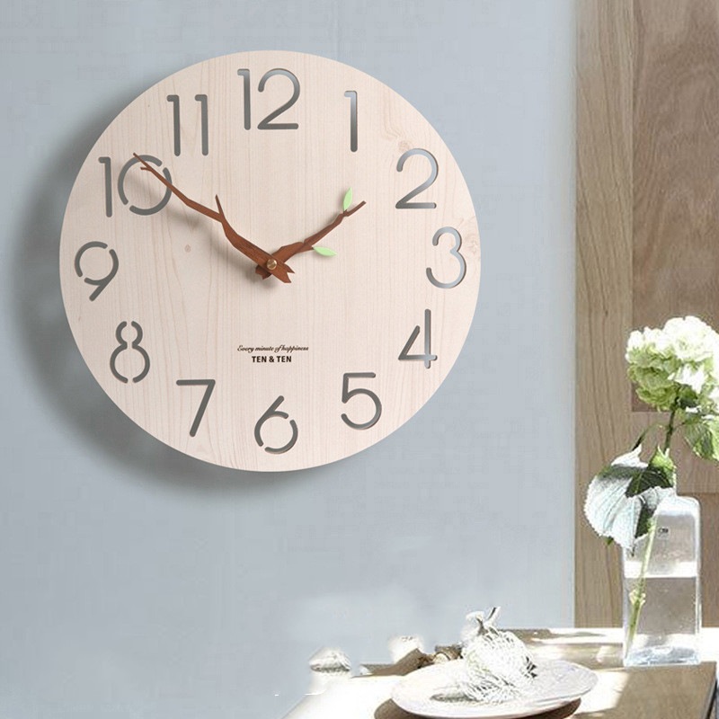 壁掛け時計 壁掛時計 掛け時計 木製 おしゃれ ウォールクロック クロック 時計 インテリア壁掛け モダン 北欧 新築祝い 結婚祝い ギフト 静音