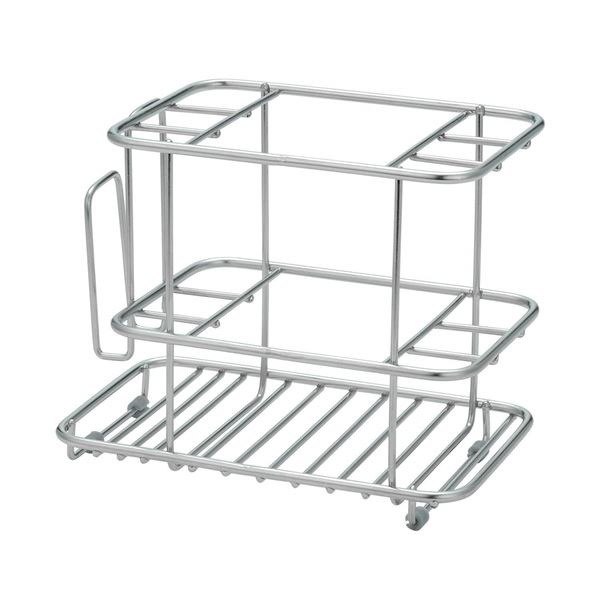 （まとめ）ステンレス 歯ブラシスタンド 置き型 （歯ブラシホルダー） BB-083 [36個セット]