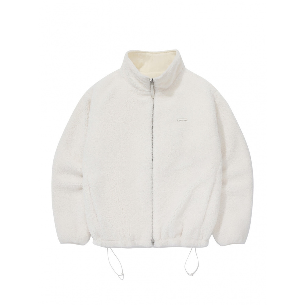 COVERNAT 24FW スタンカラリバーシブルシェルパジャケットアイボリー